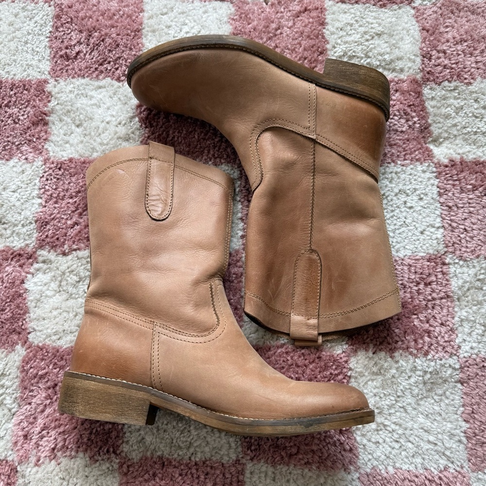 Sundance Tan Leather Boots Size 9.5 US / 40 EU